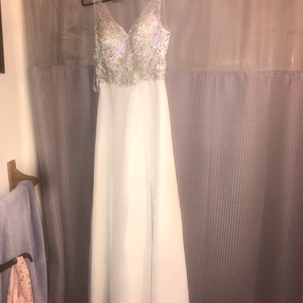 White prom dress